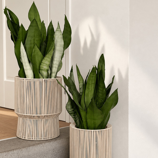 Jardinière recyclée High Tube Cloud – Moyenne | Woodely
