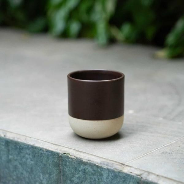 Tasses à café en céramique recyclée nuit, lot de 4 | Woodely