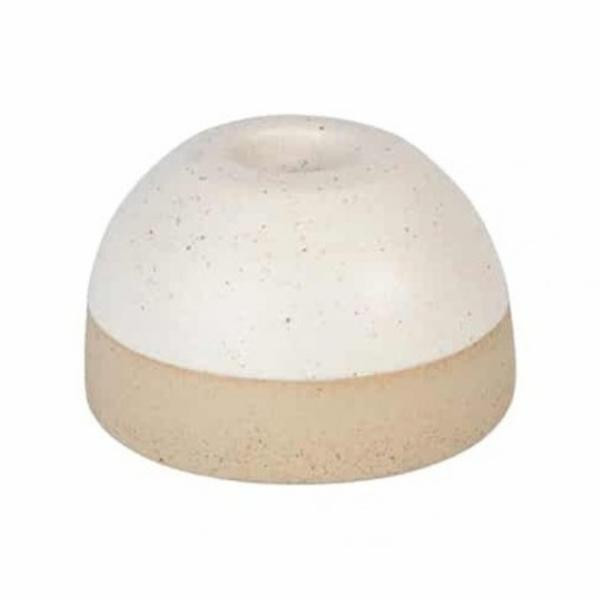 Bougeoirs en céramique recyclée blancs, lot de 2 | Woodely