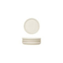 Assiettes à dessert céramique recyclée blanches, lot de 4 | Woodely