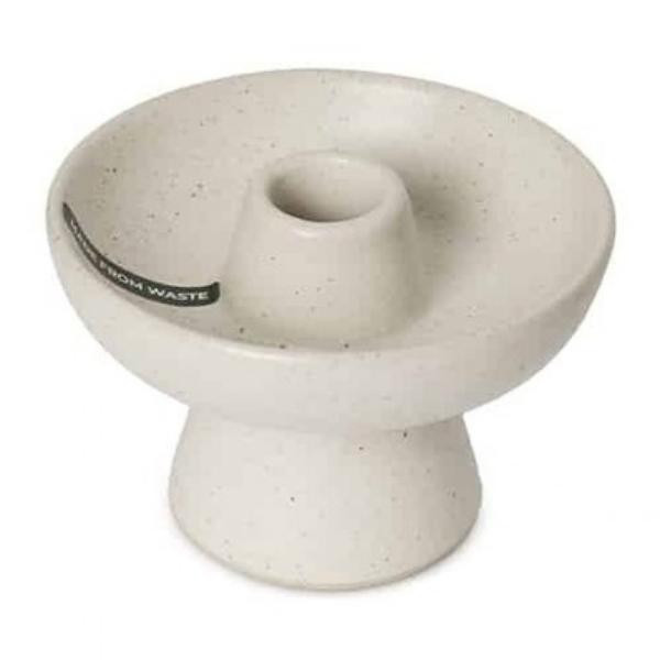 Bougeoir Forma S en céramique recyclée blanc | Woodely