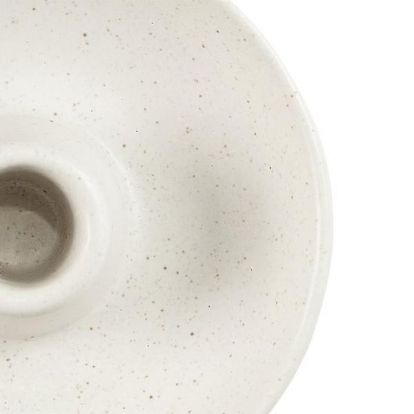 Bougeoir Forma S en céramique recyclée blanc | Woodely