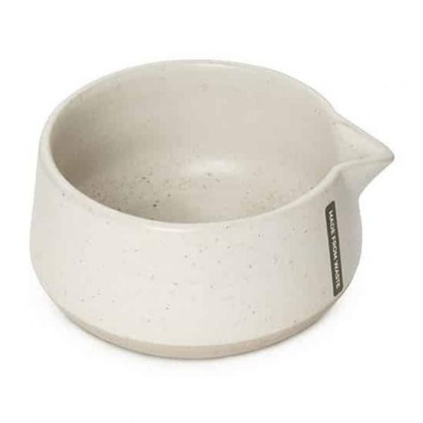 Bol à matcha en céramique recyclée blanc | Woodely