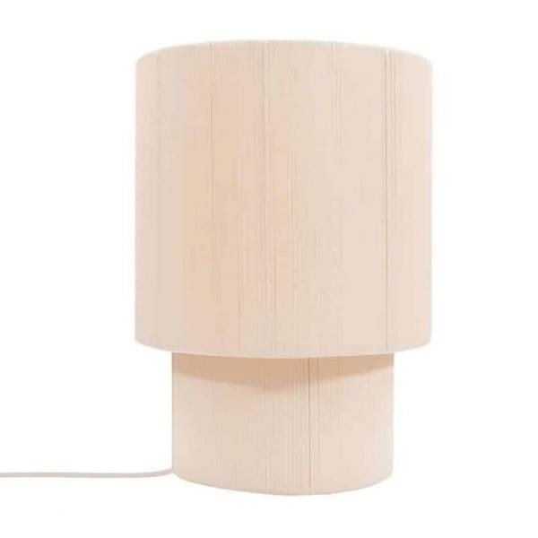 Lampe à poser Tube en plastique recyclé naturelle | Woodely