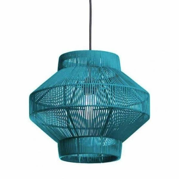 Suspension Lampion n° 2 recyclée vert d'eau taille S | Woodely