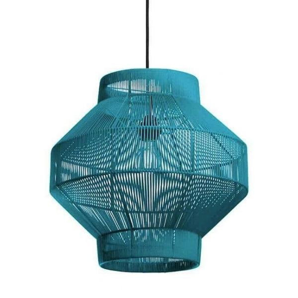Suspension Lampion n° 2 recyclée vert d'eau taille M | Woodely