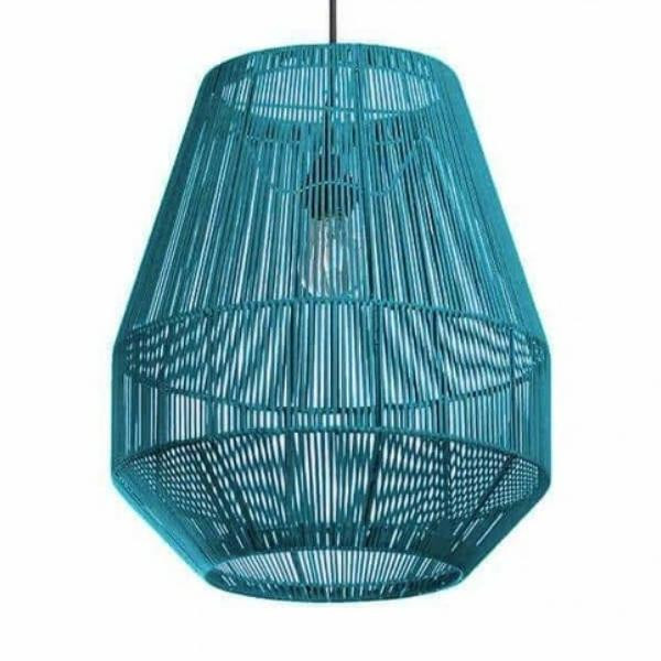 Suspension Lampion n° 3 recyclée vert d'eau taille S | Woodely