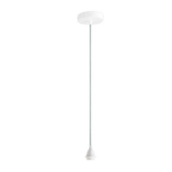 Câble textile avec rosace pour suspension vert | Woodely