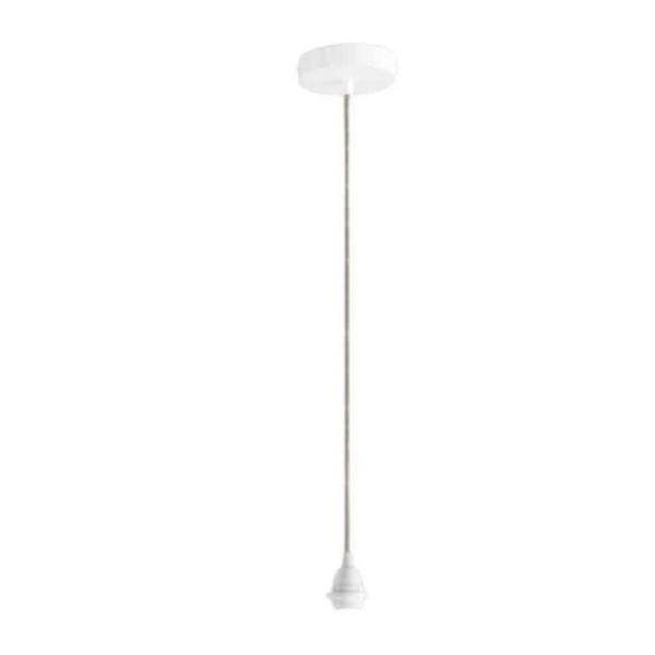 Câble textile avec rosace pour suspension gris | Woodely