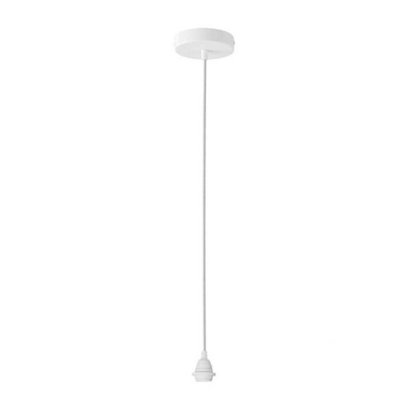 Câble textile avec rosace pour suspension blanc | Woodely