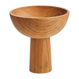 Coupe sur pied en teck recyclé L | Woodely