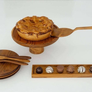 Pelle à tarte en teck recyclé | Woodely