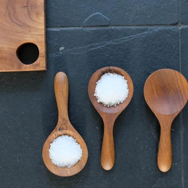 Cuillères de cuisine en teck recyclé lot de 3 | Woodely