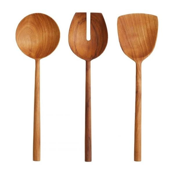 Spatules en teck recyclé lot de 3 | Woodely