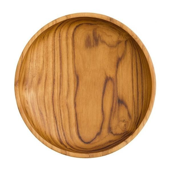 Assiette creuse en racine de teck 21 cm | Woodely
