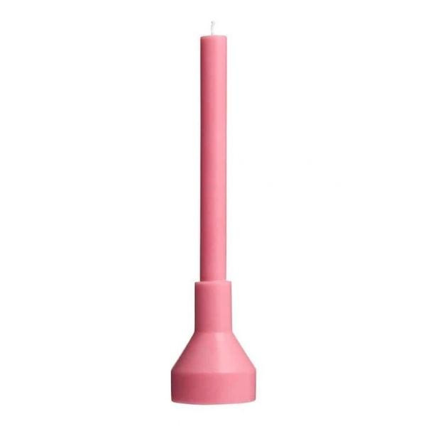 Bougie avec bougeoir Rose | Woodely
