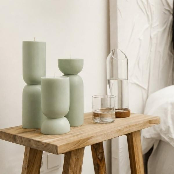 Bougie Organic M Vert | Woodely
