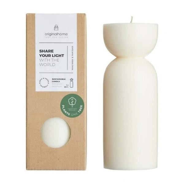 Bougie Organic M Blanc cassé | Woodely