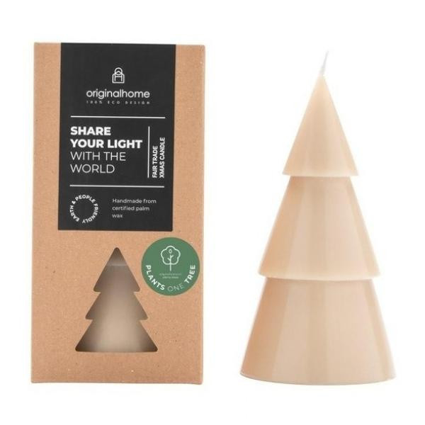Bougie sapin Beige L | Woodely