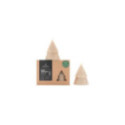 Bougie sapin Beige M lot de 2 | Woodely