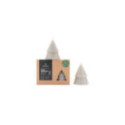 Bougie sapin Gris clair M lot de 2 | Woodely