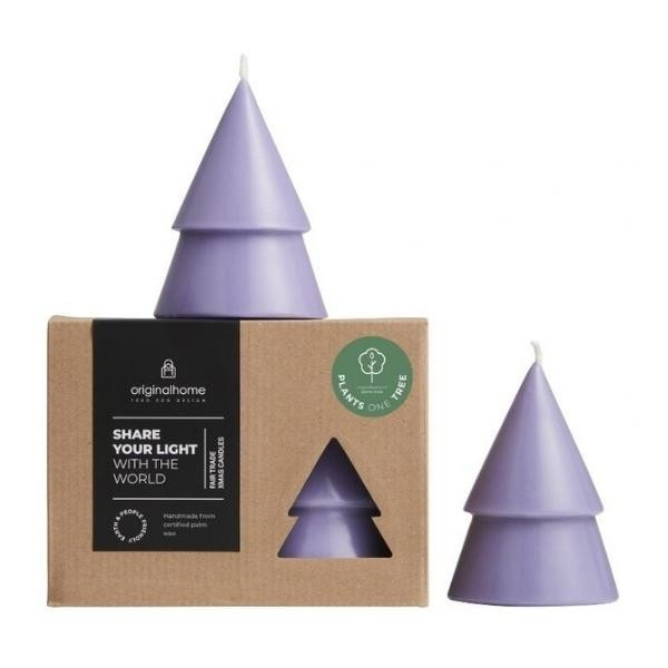 Bougie sapin Violet M lot de 2 | Woodely