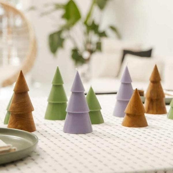 Bougie sapin Violet L | Woodely