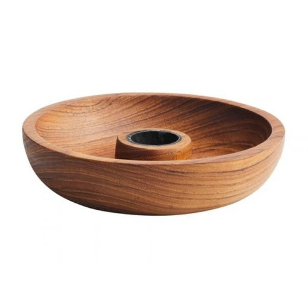 Bougeoir coupelle Bowl en teck recyclé | Woodely