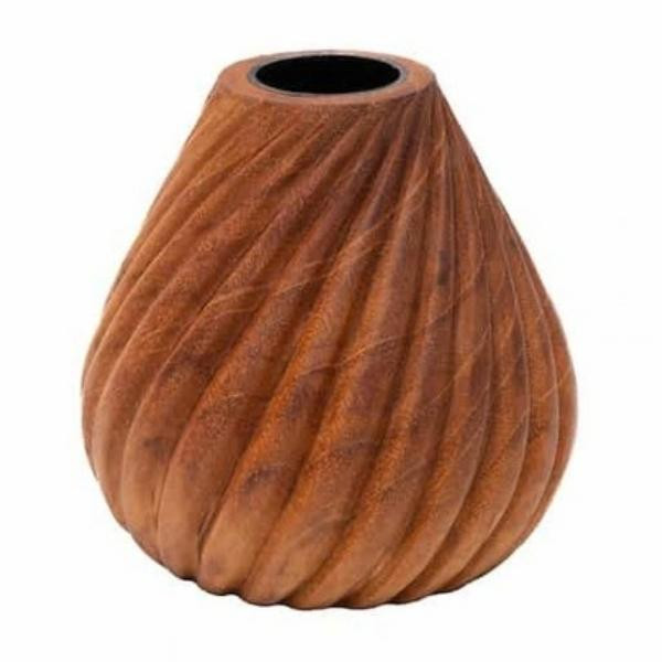 Bougeoir Swirl en teck recyclé S | Woodely