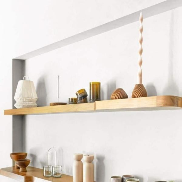 Bougeoir Swirl en teck recyclé S | Woodely