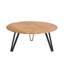 Curved metal coffee table Black - Kristina Dam