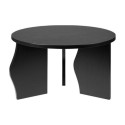 Table basse Brook S frêne noir Ø60 cm | Woodely