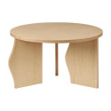Table basse Brook S frêne naturel Ø60 cm | Woodely