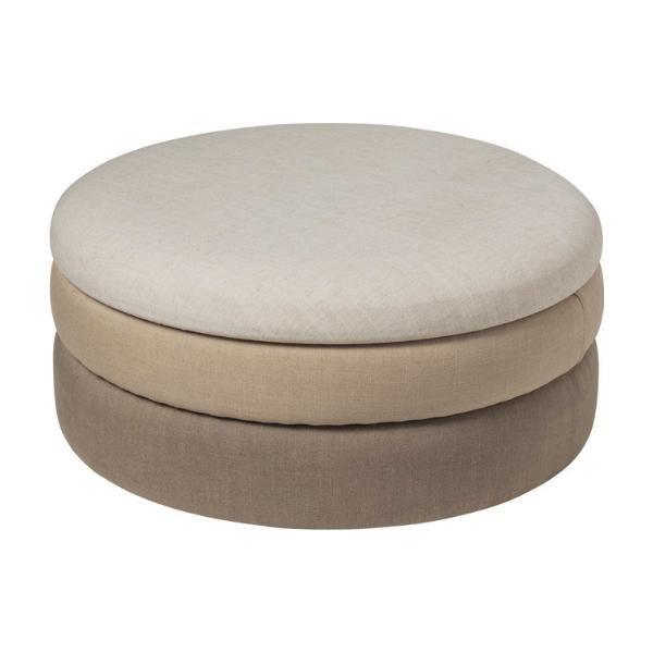 Pouf Pond Beige Ø68 cm | Woodely