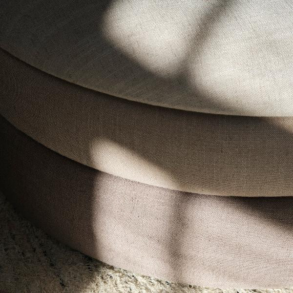 Pouf Pond Beige Ø38 cm | Woodely