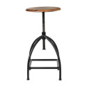 Tabouret de bar Sire manguier naturel et noir | Woodely