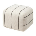 Pouf Sigrid Beige clair et noir | Woodely