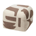 Pouf Mundo Marron et beige clair | Woodely
