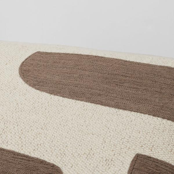 Pouf Mundo Marron et beige clair | Woodely