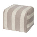 Pouf Sigrid Gris clair et beige | Woodely