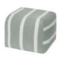 Pouf Sigrid Vert agave et beige clair | Woodely
