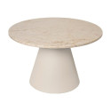 Table basse Miro marbre beige Ø75 cm | Woodely