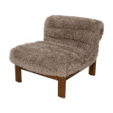 Fauteuil lounge bouclette taupe | Urban Nature Culture