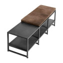 Banc Bronx L fer noir et daim | Muubs