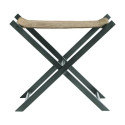 Tabouret Bronx fer noir et daim X2 | Muubs