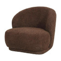 Fauteuil Elia tissu bouclette marron | Andrea House