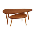 Tables basses gigognes frêne foncé lot de 2 | Andrea House
