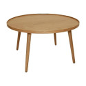 Table basse ronde chêne Ø80 cm à rebord | Andrea House