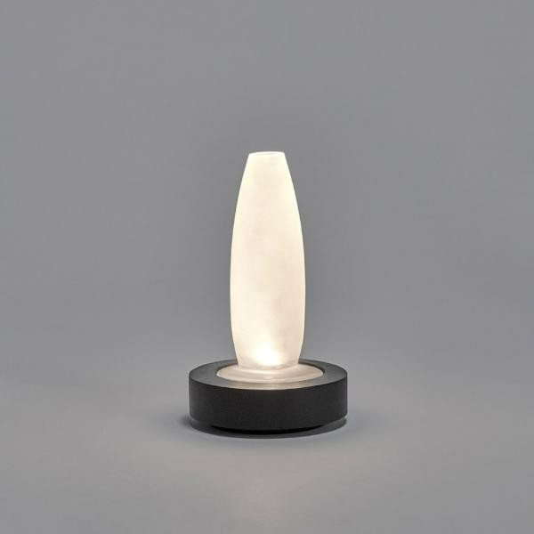 Vase/lampe de table noir blanche Lys 1 | Serax