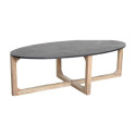 Table basse ovale marbre noir - Raw Materials